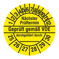 Elektro Prüfplakette, 2025-2030, Polyethylen, Ø 30 mm - Zum Produkt