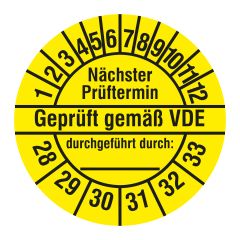 Elektro Prüfplakette, 2028-2033, Polyethylen, Ø 30 mm - Zum Produkt