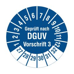 DGUV inspection label, 2027-2032, polyethylene foil, Ø 20 mm - View Product