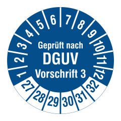 DGUV inspection label, 2027-2032, polyethylene foil, Ø 30 mm - View Product