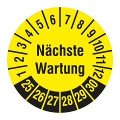 inspection date label, several years, 2025-2030, polyethylene foil, Ø 30 mm - View Product