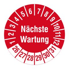 inspection date label, several years, 2026-2031, polyethylene foil, Ø 30 mm - View Product