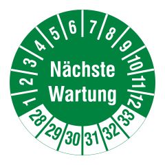 Mehrjahresprüfplakette, 2028-2033, Polyethylen, Ø 30 mm - Zum Produkt