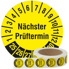 inspection label 'Nächster Prüftermin', 2025-2030, polyethylene foil, Ø 30 mm - View Product