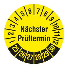 inspection label 'Nächster Prüftermin', 2025-2030, polyethylene foil, Ø 30 mm - View Product