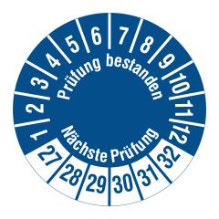 Mehrjahresprüfplakette, 2027-2032, Polyethylen, Ø 30 mm - Zum Produkt