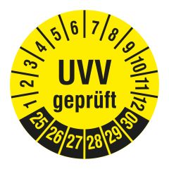 BGV / UVV inspection label, 2025-2030, polyethylene foil, Ø 30 mm - View Product