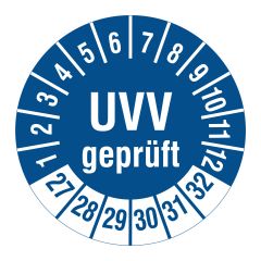 UVV Prüfplakette, 2027-2032, Polyethylen, Ø 30 mm - Zum Produkt