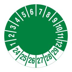 Mehrjahresprüfplakette, 2024-2029, Polyethylen, Ø 30 mm - Zum Produkt