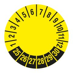 Mehrjahresprüfplakette, 2025-2030, Polyethylen, Ø 30 mm - Zum Produkt