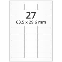 paper labels, 63.5 x 29.6 mm - View Product