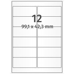 Polyethylen Etiketten, weiß, 99,1 x 42,3 mm - Zum Produkt
