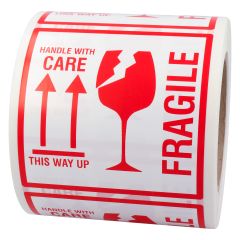 package handling label, polyethylene foil, 100 x 100 mm - View Product