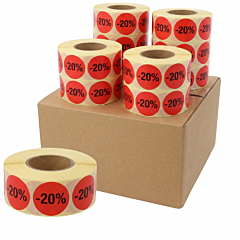 Aktionsetiketten, Papier, Ø 30 mm, 10 Rollen im Karton - Zum Produkt
