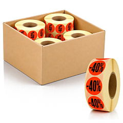 Promotional labels, paper, Ø 32 mm, 10 rolls per box - View Product