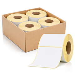 Zebra kompatible Papier Etiketten, 101,6 x 101,6 mm, 4 Rollen im Karton - Zum Produkt