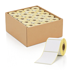 zebra compatible thermal-top labels, 50.8 x 50.8 mm, 20 rolls per box - View Product