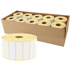 zebra compatible paper labels, 57.15 x 19.05 mm, 10 rolls per box - View Product