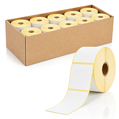 Zebra kompatible Papier Etiketten, 57,15 x 76,2 mm, 10 Rollen im Karton - Zum Produkt