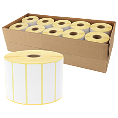 zebra compatible paper labels, 76.2 x 25.4 mm, 10 rolls per box - View Product