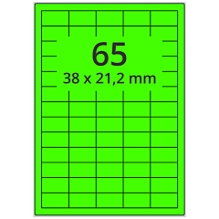Neon Etiketten, Papier, leuchtgrün, 38 x 21,2 mm - Zum Produkt