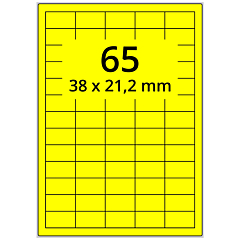Neon Etiketten, Papier, leuchtgelb, 38 x 21,2 mm - Zum Produkt