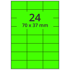 Neon Etiketten, Papier, leuchtgrün, 70 x 37 mm - Zum Produkt