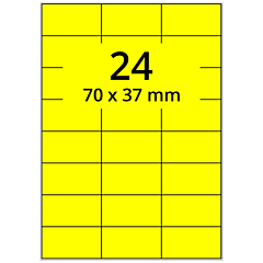 Neon Etiketten, Papier, leuchtgelb, 70 x 37 mm - Zum Produkt