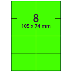 Neon Etiketten, Papier, leuchtgrün, 105 x 74 mm - Zum Produkt