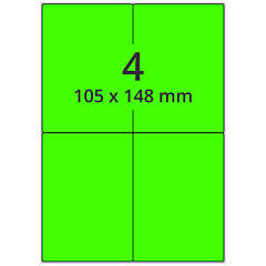 Neon Etiketten, Papier, leuchtgrün, 105 x 148 mm - Zum Produkt