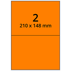 Neon Etiketten, Papier, leuchtorange, 210 x 148 mm - Zum Produkt