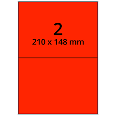 Neon Etiketten, Papier, leuchtrot, 210 x 148 mm - Zum Produkt