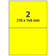 Neon Etiketten, Papier, leuchtgelb, 210 x 148 mm - Zum Produkt