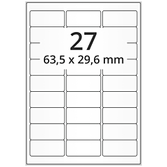 paper labels, 63.5 x 29.6 mm - View Product