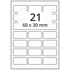 Polyester Etiketten, transparent, 60 x 30 mm - Zum Produkt