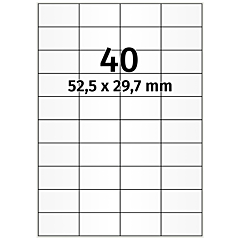 high gloss inkjet labels, 52.5 x 29.6 mm - View Product