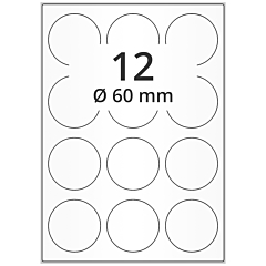 high gloss inkjet labels, Ø 60 mm - View Product