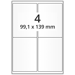 high gloss inkjet labels, 99.1 x 139 mm - View Product