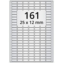 Polyester Etiketten, silber, 25 x 12 mm - Zum Produkt