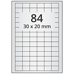 Polyester Etiketten, silber, 30 x 20 mm - Zum Produkt