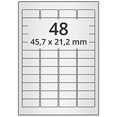 Polyester Etiketten, silber, 45,7 x 21,2 mm - Zum Produkt
