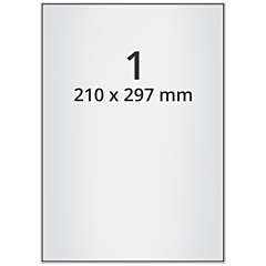 Polyester Etiketten, silber, 210 x 297 mm - Zum Produkt