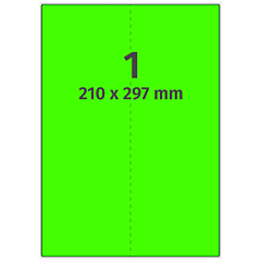 Neon Etiketten, Papier, leuchtgrün, 210 x 297 mm - Zum Produkt