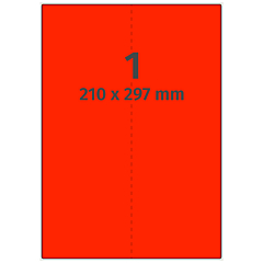 Neon Etiketten, Papier, leuchtrot, 210 x 297 mm - Zum Produkt