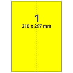 Neon Etiketten, Papier, leuchtgelb, 210 x 297 mm - Zum Produkt