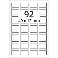 Polyester Etiketten, transparent, 40 x 12 mm - Zum Produkt