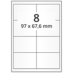 Polyester Etiketten, transparent, 97 x 67,6 mm - Zum Produkt