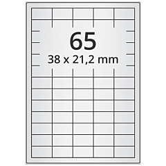 Polyester Etiketten, silber, 38 x 21,2 mm - Zum Produkt