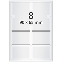 Polyester Etiketten, silber, 90 x 65 mm - Zum Produkt