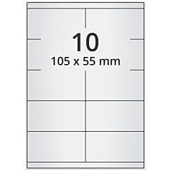 Polyester Etiketten, silber, 105 x 55 mm - Zum Produkt